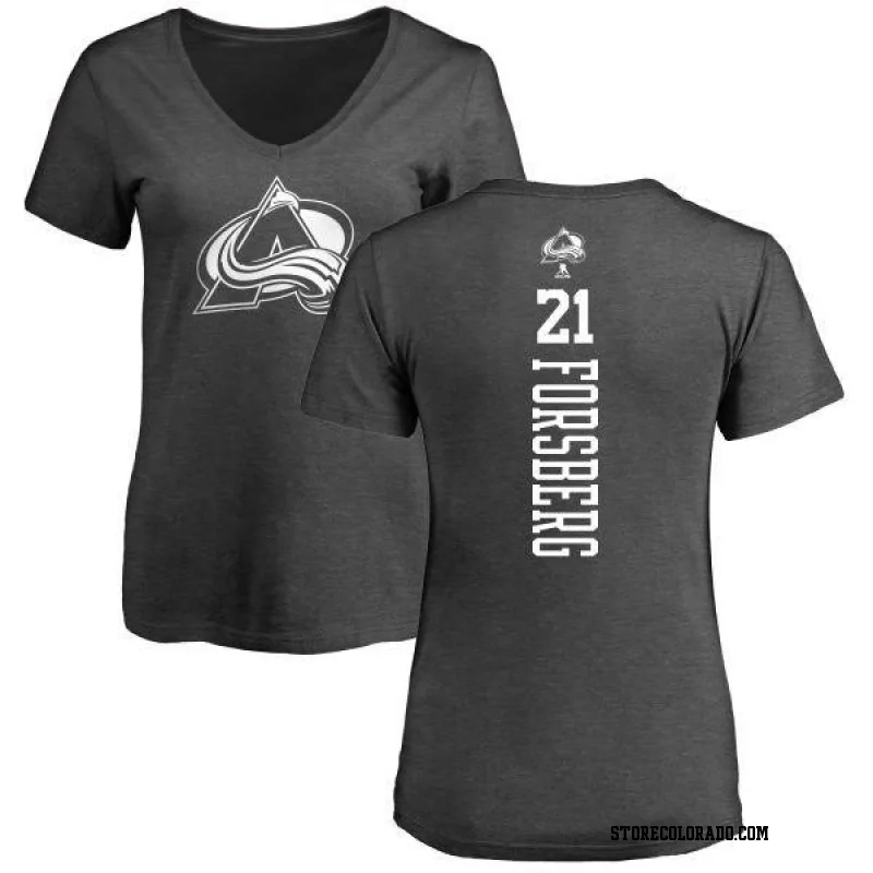 Charcoal Women's Peter Forsberg Colorado Avalanche One Color Backer T-Shirt