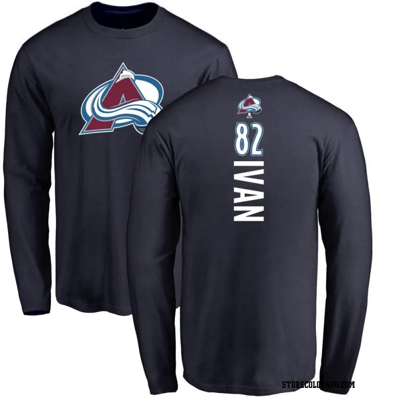 Navy Men's Ivan Ivan Colorado Avalanche Backer Long Sleeve T-Shirt