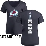 Navy Women's Valeri Nichushkin Colorado Avalanche Backer T-Shirt