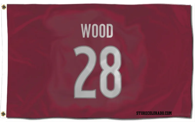 Colorado Avalanche  Miles Wood Burgundy Flag (3 X 5)