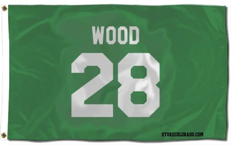 Green Colorado Avalanche  Miles Wood  Flag (3 X 5)