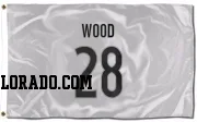 White Colorado Avalanche  Miles Wood  Flag (3 X 5)